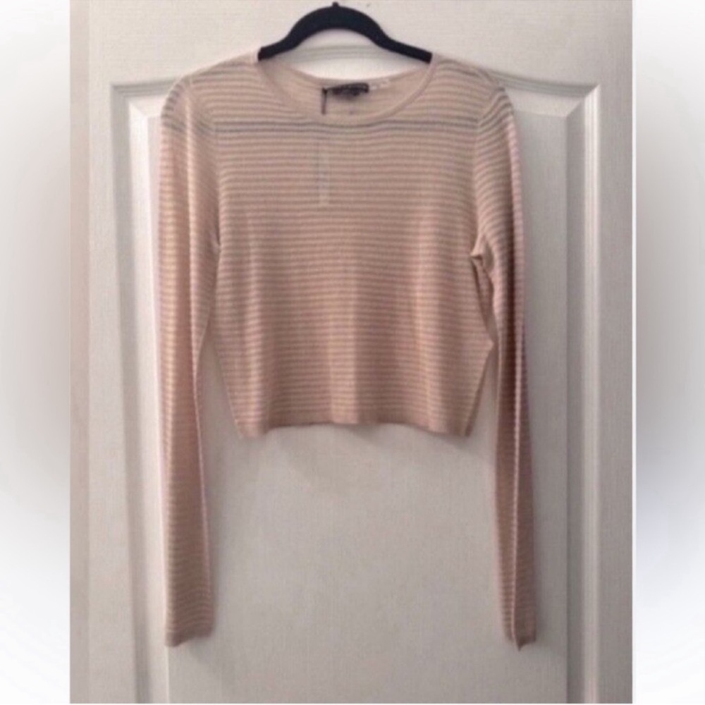 Alice + Olivia ribbed tan sweater M